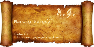 Marczy Gergő névjegykártya